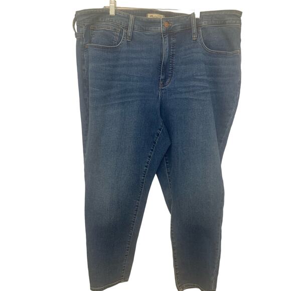 Madewell Curvy Jeans 20W Blue Roadtripper Skinny High Rise Stretch NEW Womens - Picture 1 of 11